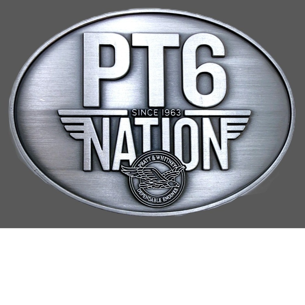PT6 Pratt Whitney Turboprop Engine Belt‎ Buckle Aviation PT Nation Turboprop NOS